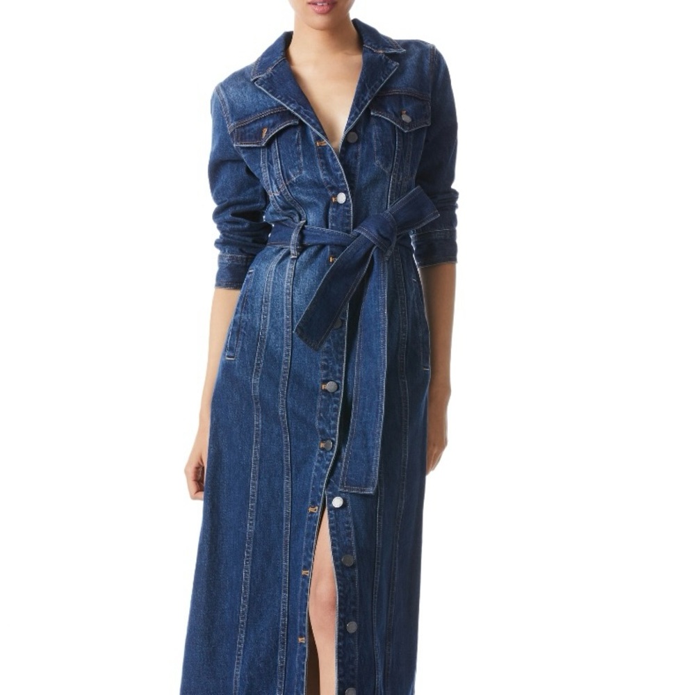 Alice + Olivia Daren Maxi Denim Jacket/Dress